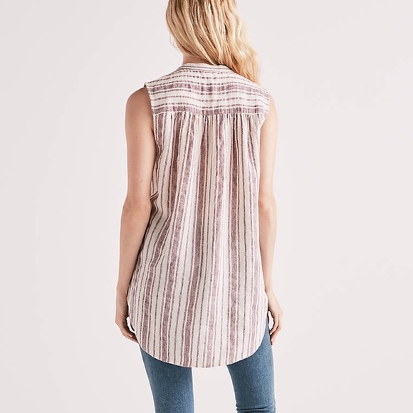 Lucky Brand - Gray Striped Tunic - Picture 3 of 5